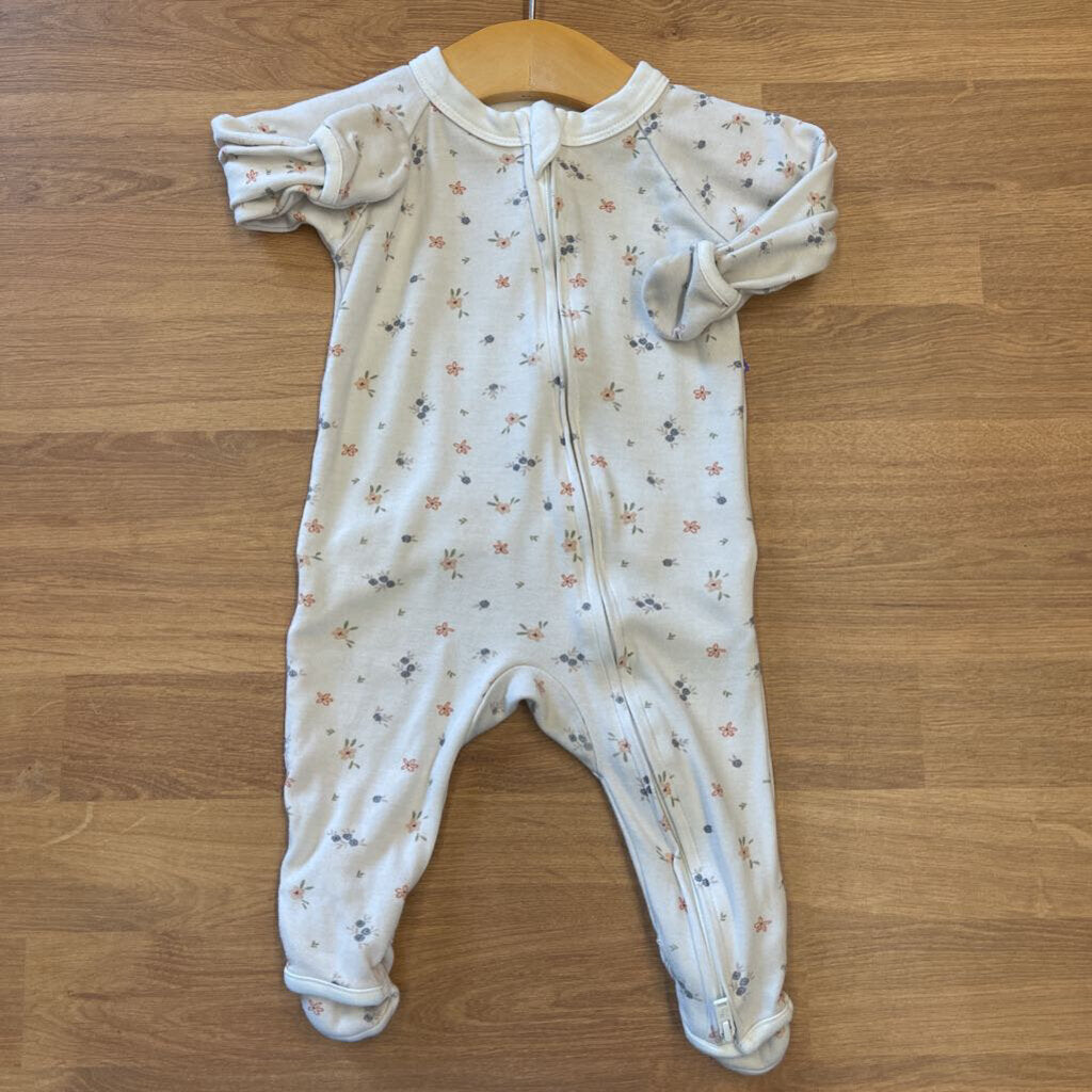 Goumi Bamboo Floral Zip Sleeper - 0/3m