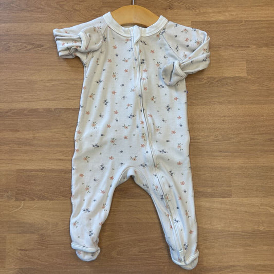 Goumi Bamboo Floral Zip Sleeper - 0/3m