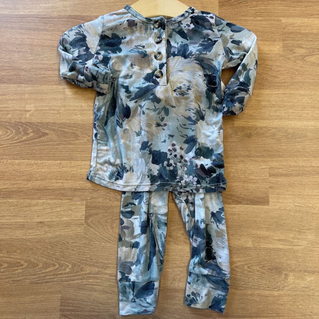 Lou Lou Floral Two Pc Set - 3/6m