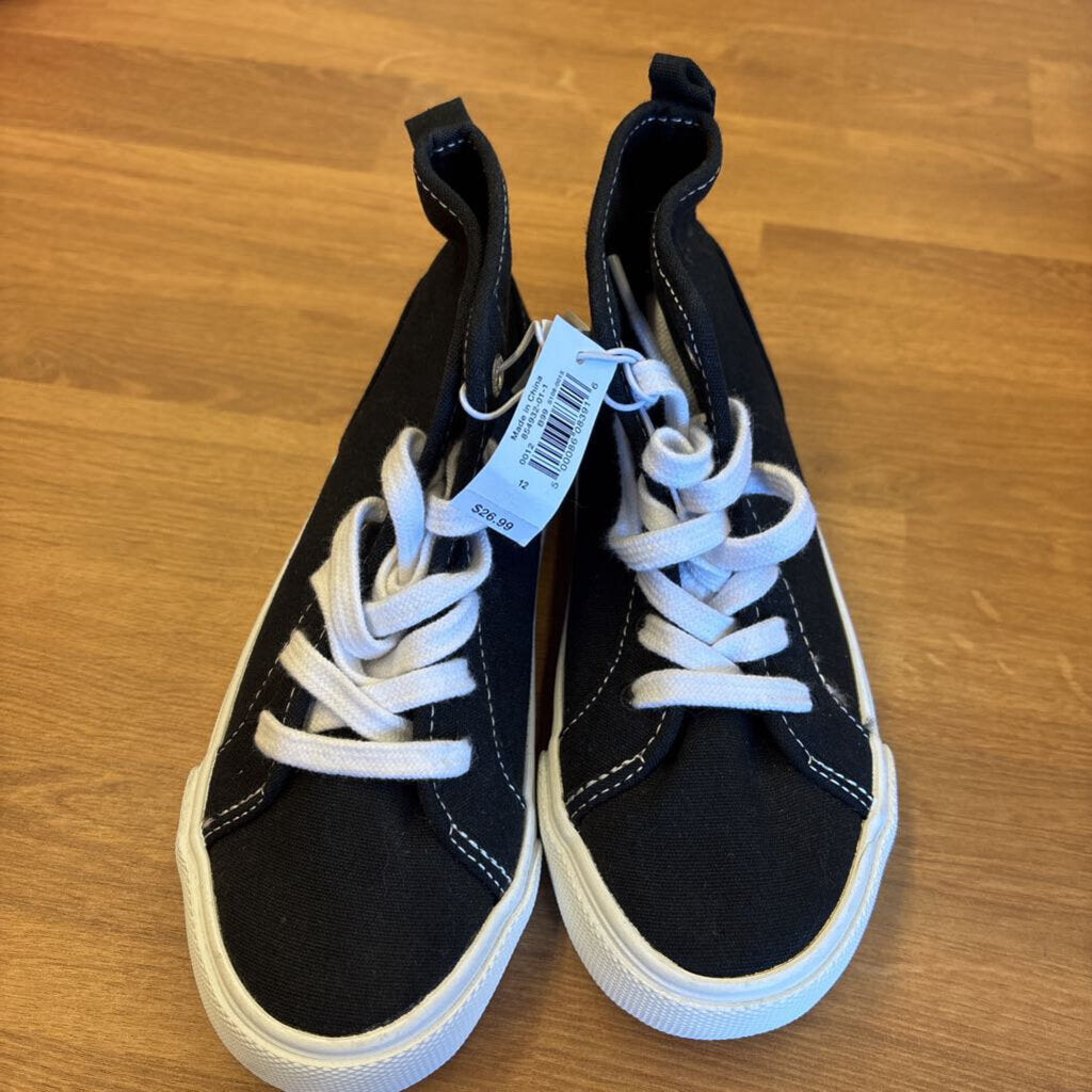 NEW Gap Kids Black High Top Sneakers - 12