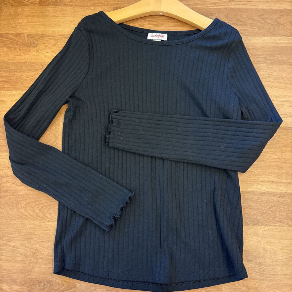 Cat & Jack Ribbed LS Tee - 10/12