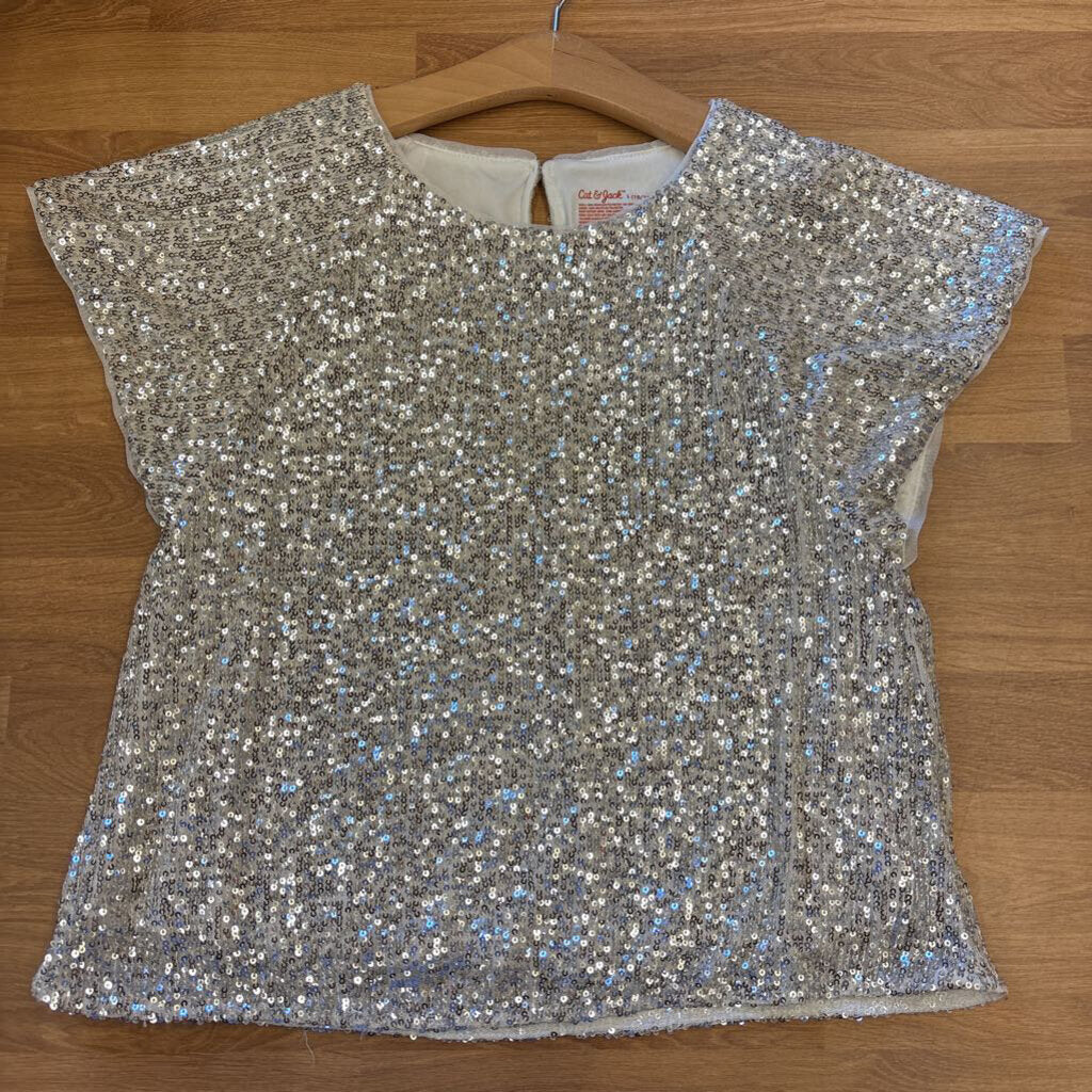 Cat & Jack Sequin SS Tee - 10/12
