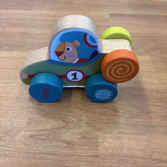 Bababoo and Friends Wood Race Car