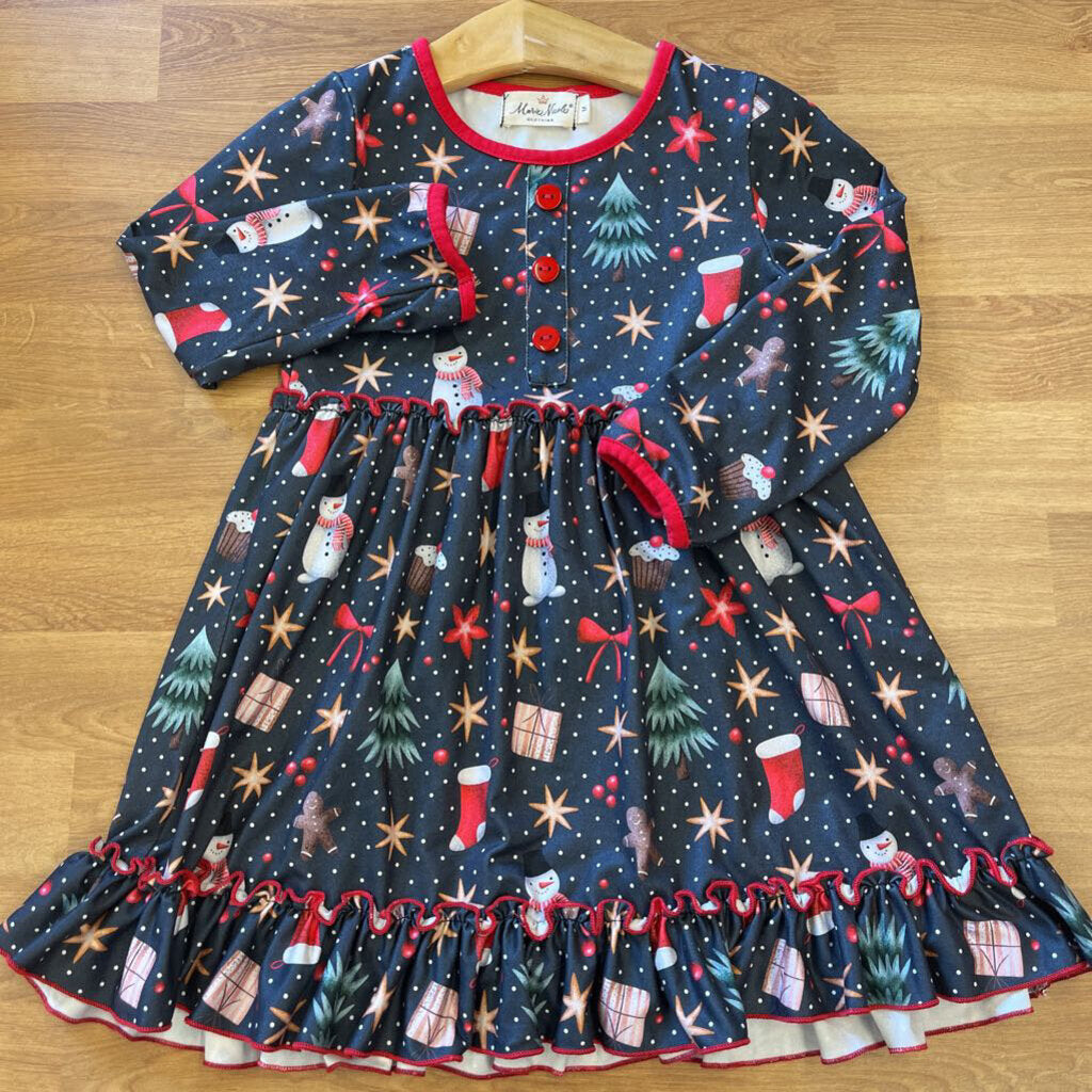 Marie Nicole Snowman LS Dress - 3