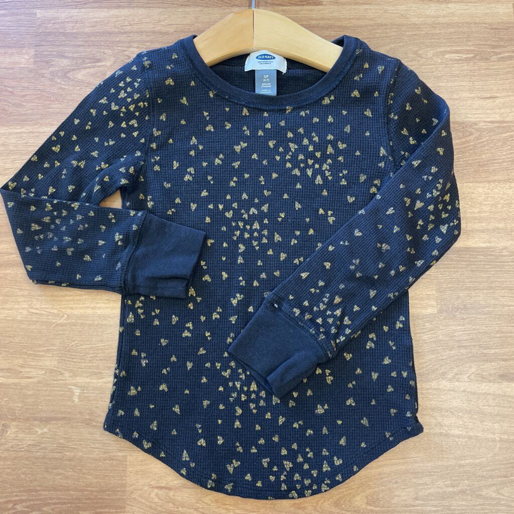 Old Navy Heart Thermal LS Tee - 6/7
