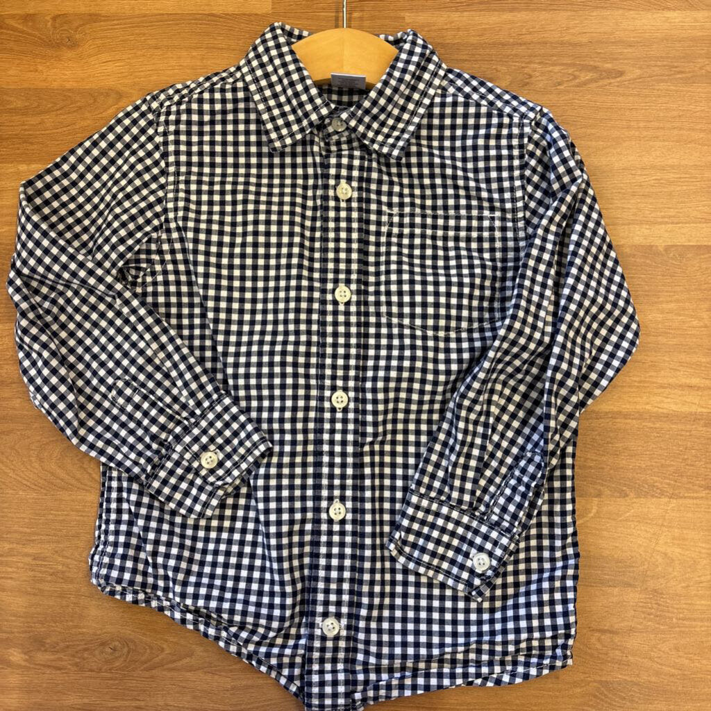 Gymboree Gingham LS Button Up - 5T