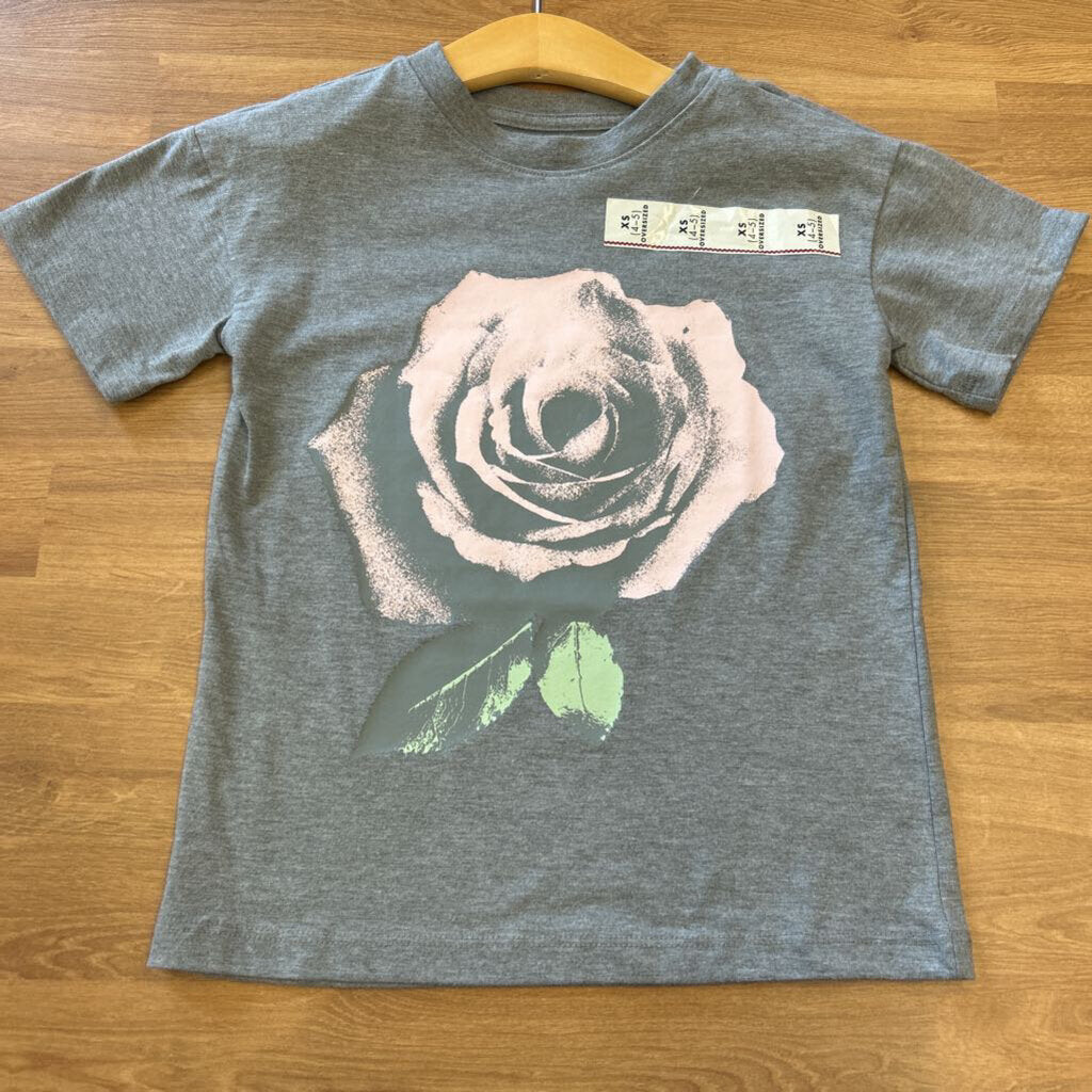 NWT Cat & Jack Rose Oversized SS Tee - 4/5