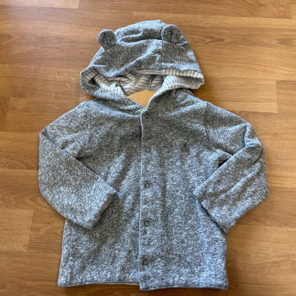 Baby Gap Soft Reversible LS Snap Hoodie ~ 6/12m