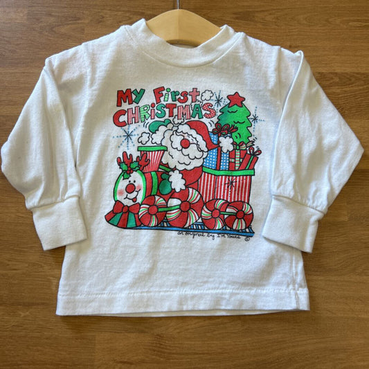 My First Christmas LS Tee ~ 6/12m
