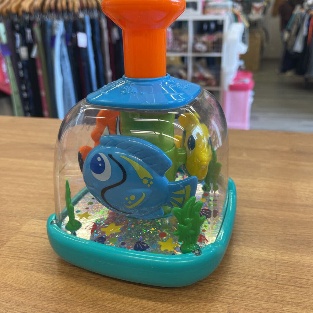 Push Fish Spinning Toy