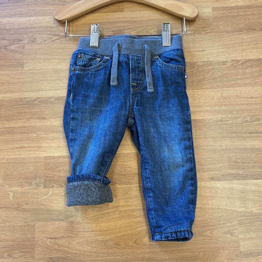 Baby Gap Fleece Lined Jeans - 6/12m