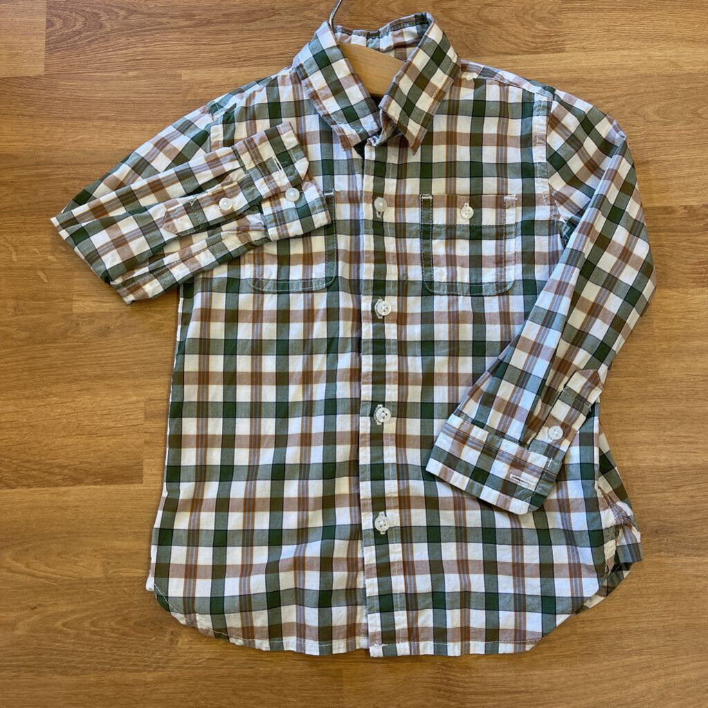 Janie & Jack Plaid LS Button Up - 2T