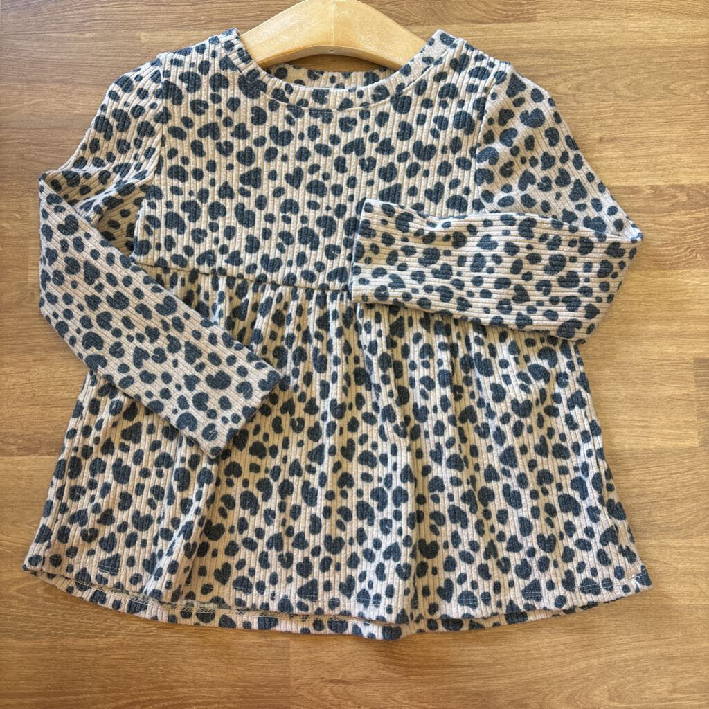 Cat & Jack Leopard LS Tee - 3T