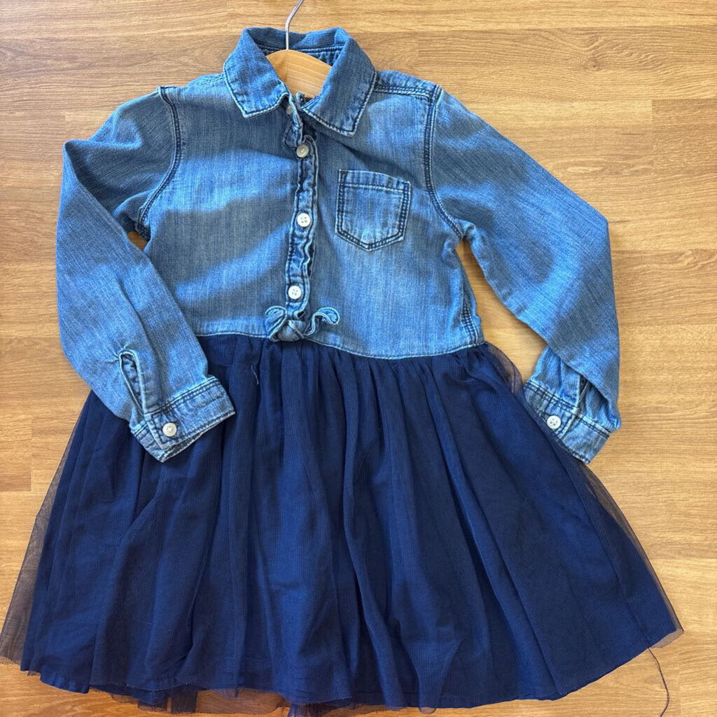 Osh Kosh Chambray Tulle LS Dress - 3T
