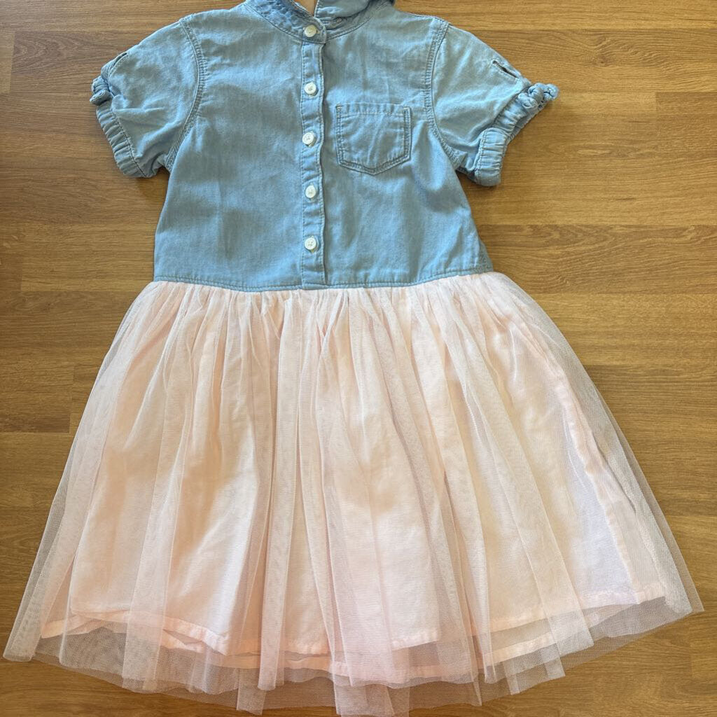Osh Kosh Chambray Tulle SS Dress - 4T