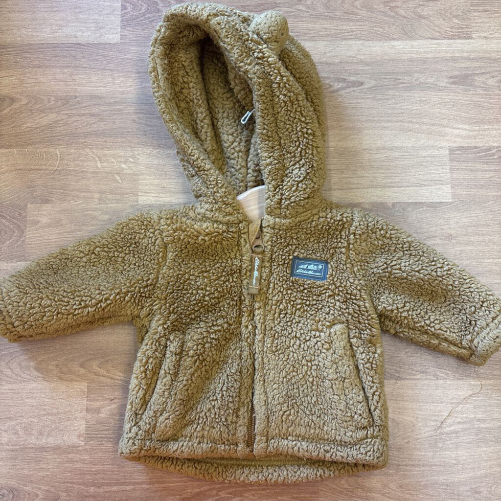 Eddie Bauer Fuzzy Bear Ear Zip Jacket - 0/3m