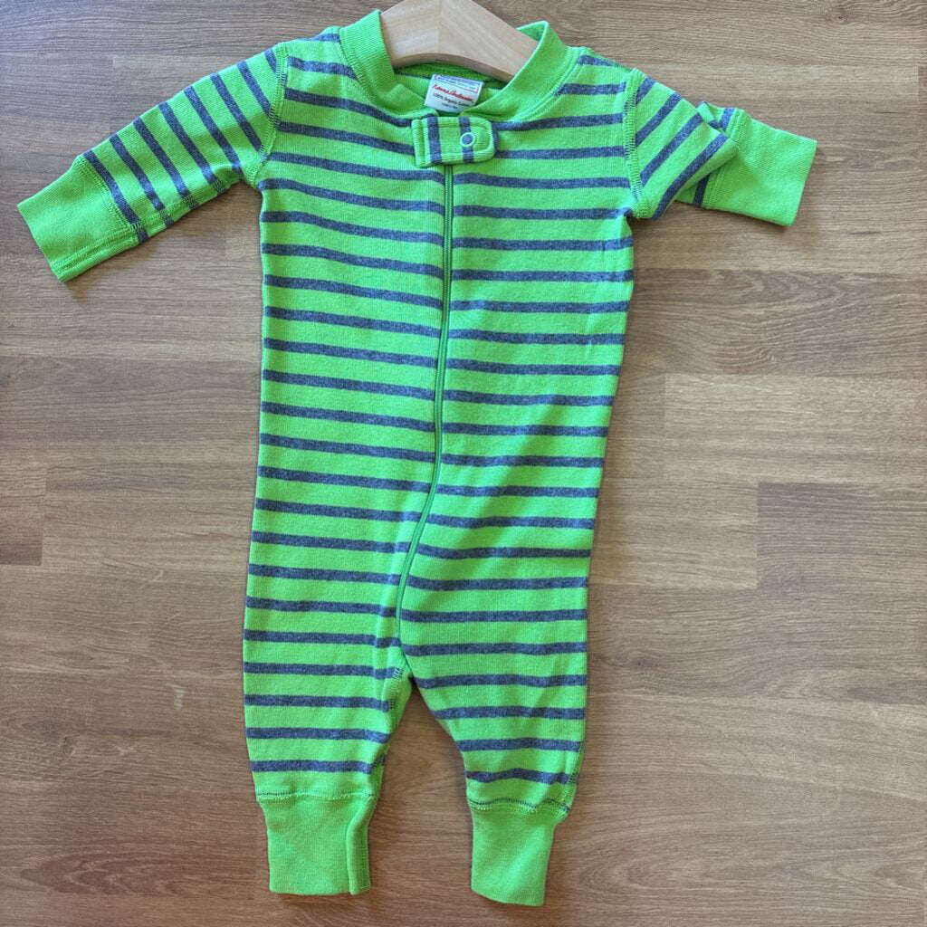 Hanna Andersson Stripe Zip Sleeper - 0/6m