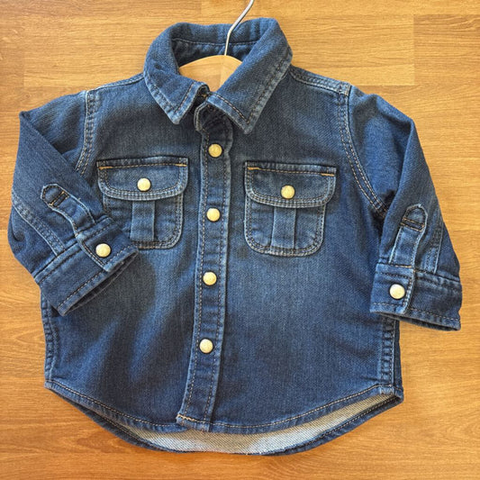 Baby Gap Soft Denim LS Snap - 3/6m