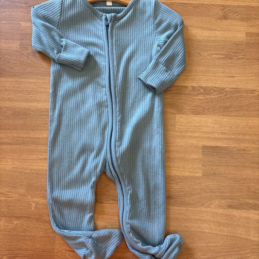 Mori Bamboo Ribbed Zip Sleeper - 3/6m