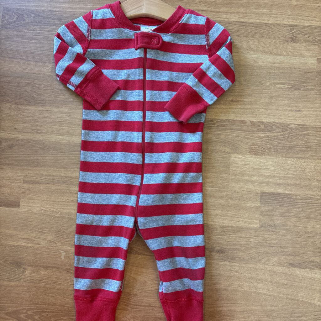 Hanna Andersson Stripe Zip Sleeper - 6/9m