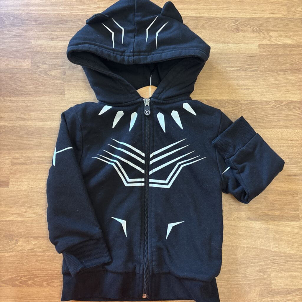 Cubcoats Black Panther Hoodie (turns into plush) - 3T