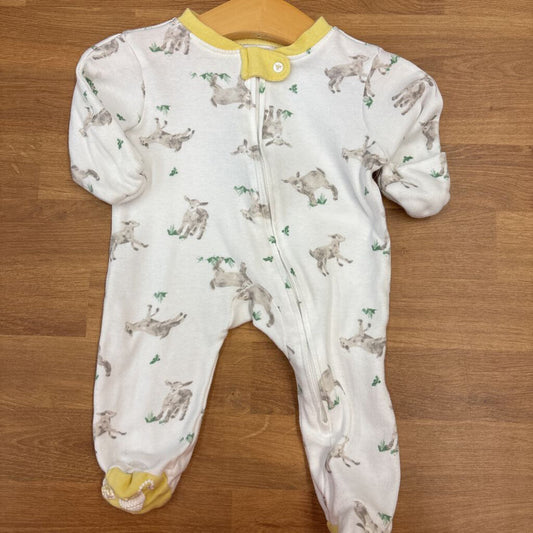 Burt's Bees Sheep Zip Sleeper - NB