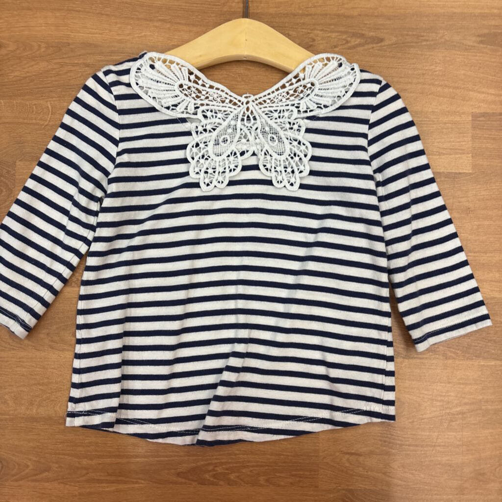 Osh Kosh Stripe Butterfly 3/4 Sleeve Tee - 4