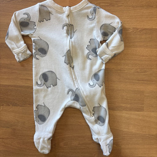 Old Navy Elephant Zip Sleeper - NB