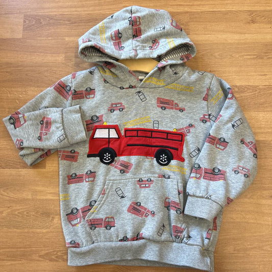Fire Truck Hoodie - 4T