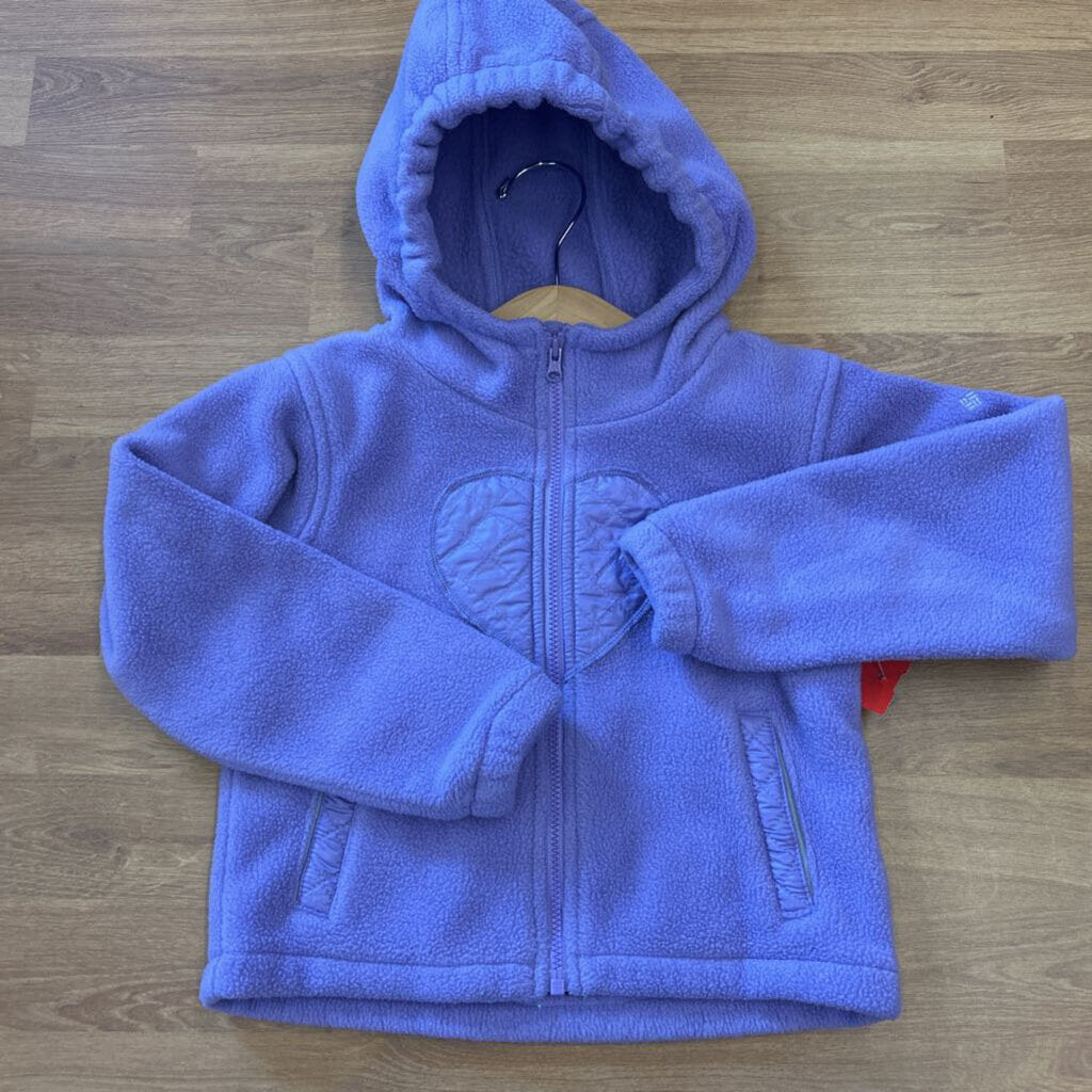 Columbia Heart Fleece Zip Hoodie Jacket - 4T