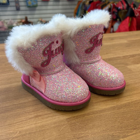 Juicy Pink Sparkle Boots - 5