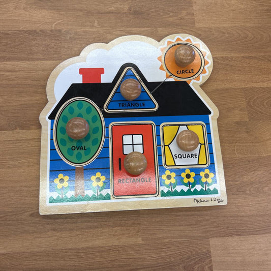 Melissa & Doug Wood Knob Puzzle - House