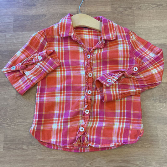Baby Gap Plaid LS Button Up - 4/5
