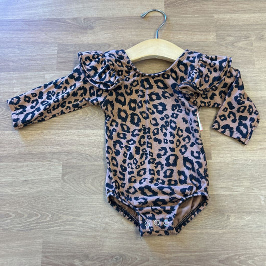 This Tribe of Three Leopard LS Bodysuit - 6/12m