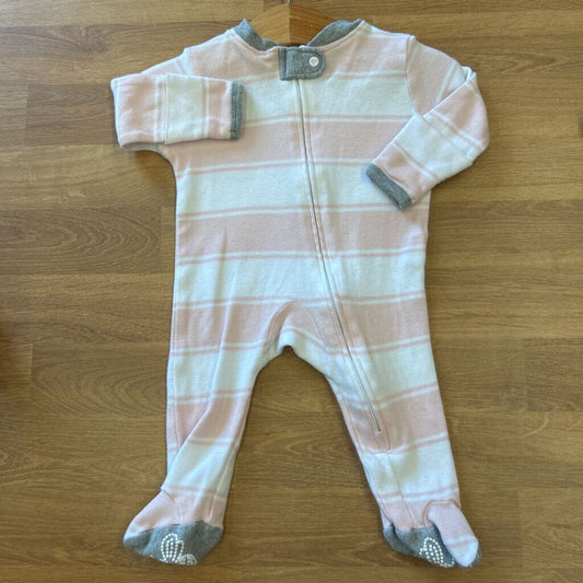 Burt's Bees Stripe Zip Sleeper - NB