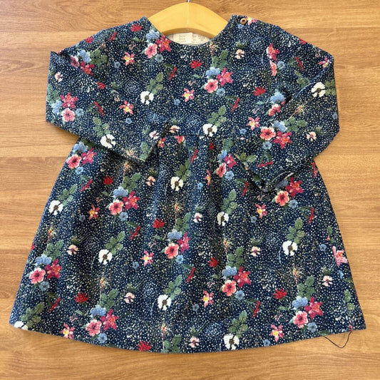 Zara Floral LS Dress - 12/18m