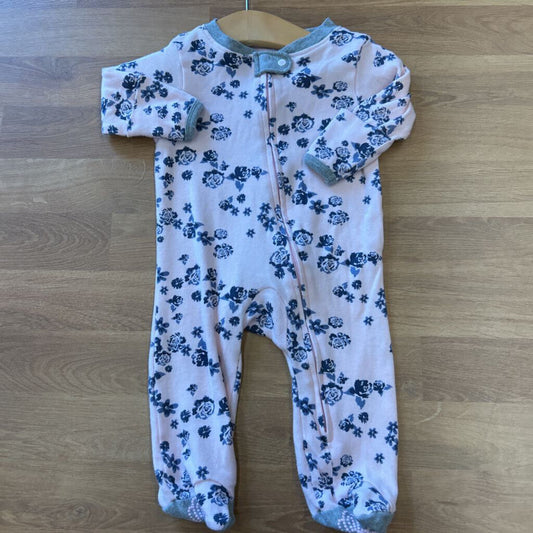 Burt's Bees Rose Zip Sleeper - 0/3m