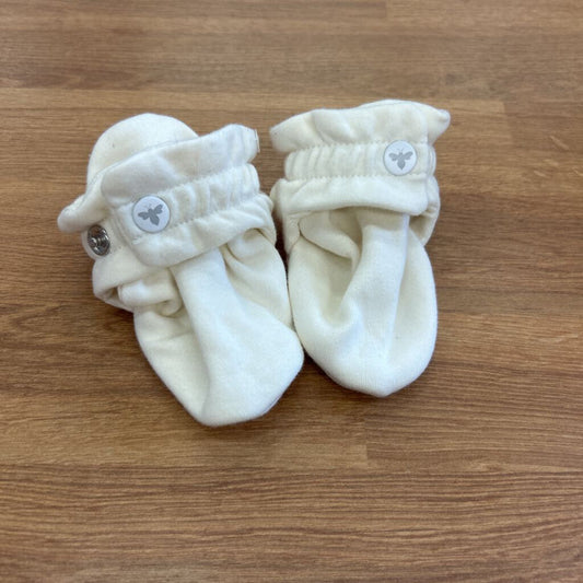 Burt's Bees Booties - Cream 0/3m