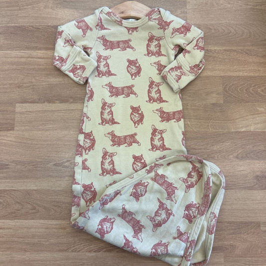 Kate Quinn Dog Sleeping Gown - 0/3m
