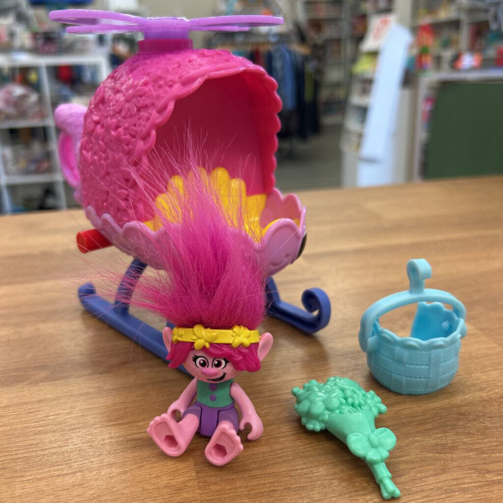 Trolls Poppy Helicopter Set