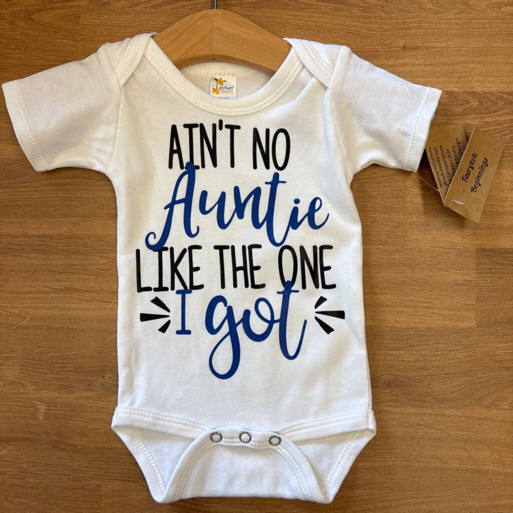 NWT Auntie SS Onesie - 0/3m