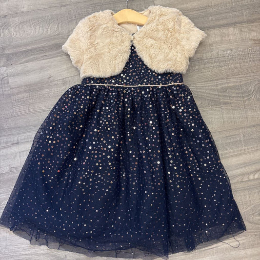 Blueberi Holiday Dress w/ Shawl - 5