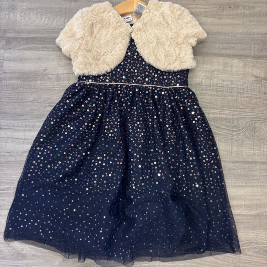 Blueberi Holiday Dress w/ Shawl - 6x