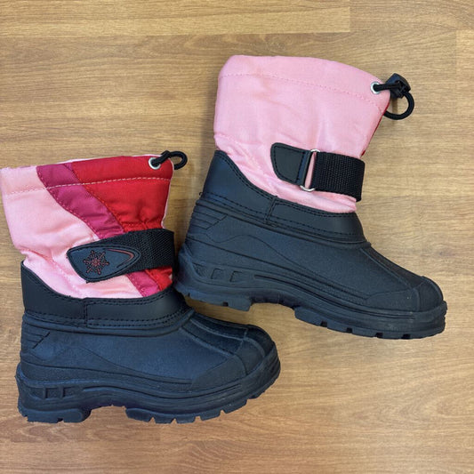 Black/Pink Snow Boots - 7
