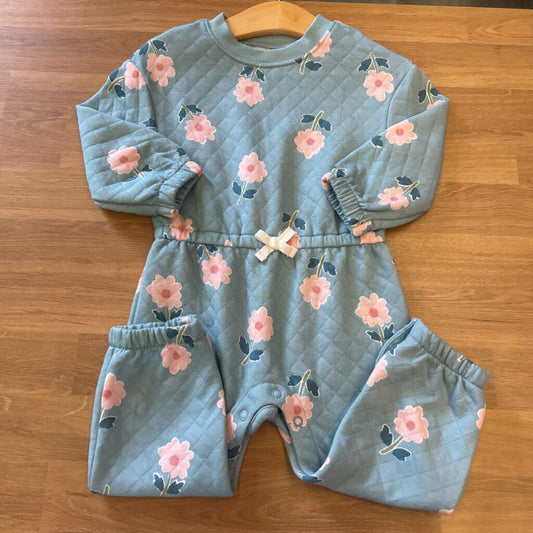 NWT Carter's Quilted Flower Romper - 18m