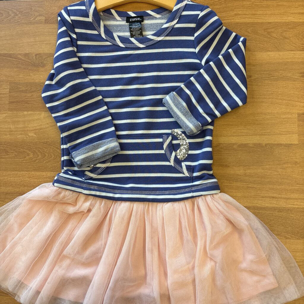 Zunie Stripe LS Cat Dress - 6