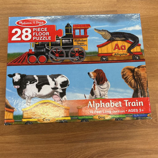 Melissa & Doug Alphabet Train Floor Puzzle (some wear on pieces)