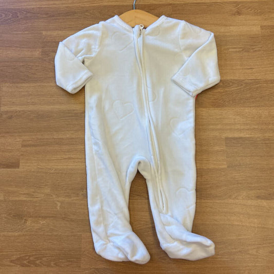 Sterling Baby Soft Heart Zip Sleeper - 3m