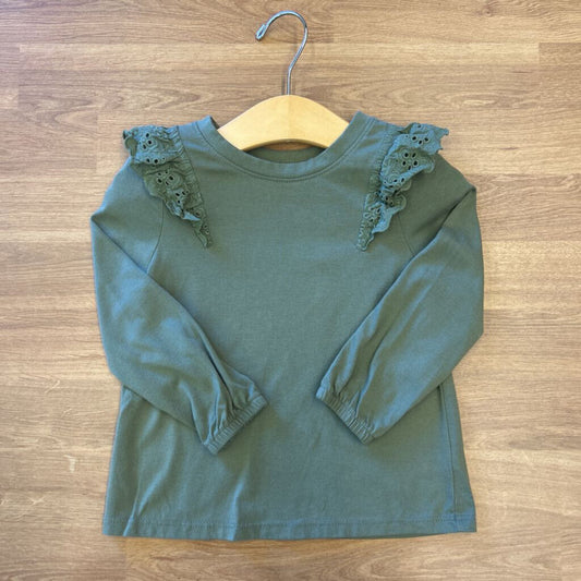 Cat & Jack Eyelet LS Tee - 2T