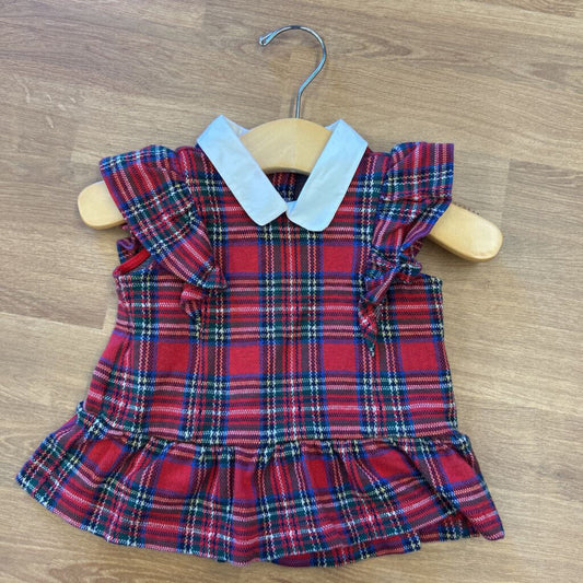 Janie & Jack Plaid SS Dress Top - 12/18m
